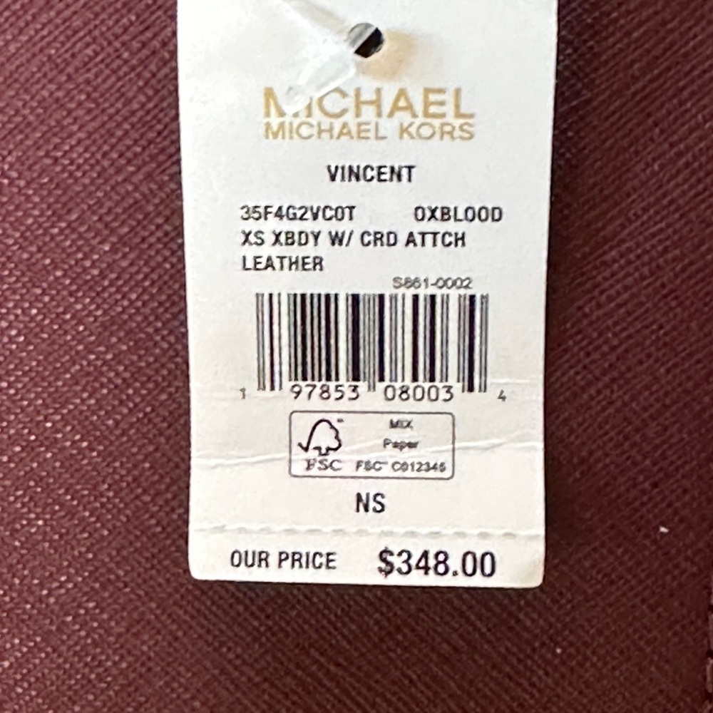 NWT - Michael Kors Vincent Extra Small Crossbody. Retail $348.00 - Picture 3 of 5